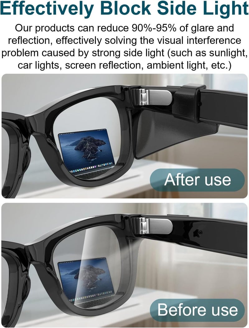 RCstyle HiBloks Glasses Side Shields Compatible with Ray-Ban Meta Wayfarer/Skyler/Headliner Gen 2 & Oakley Meta HSTN Smart Glasses Accessories, Safety Clip-on Eye Glasses, Durable, Lightweight and Comfort - Image 2